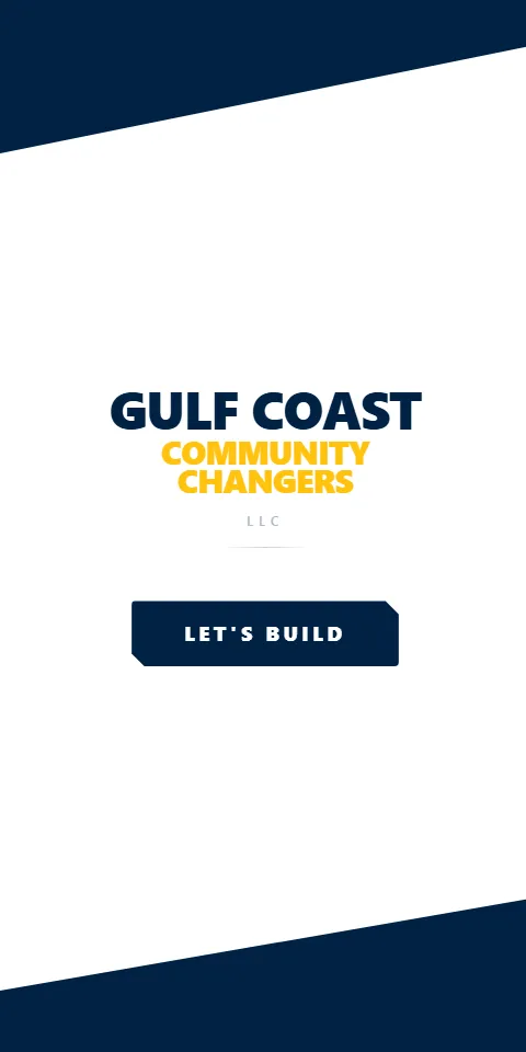Gulf Coast Community Changers website in gallery frame