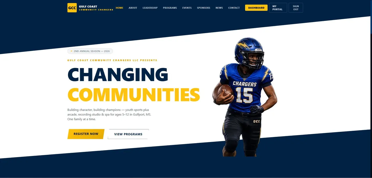 Gulf Coast Community Changers website screenshot