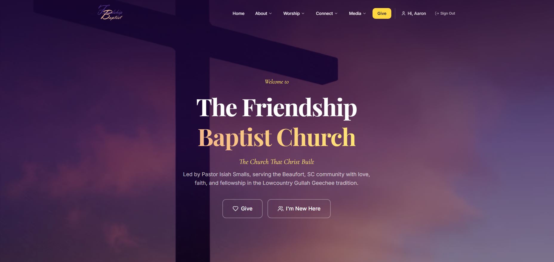 The Friendship Baptist Church website